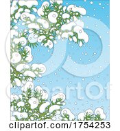 Poster, Art Print Of Snow On Branches