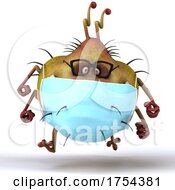 3d Germ Virus On A White Background