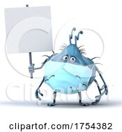 3d Germ Virus On A White Background