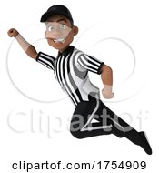 3d Black Male Referee on a White Background by Julos #COLLC1754909-0108