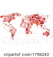 Poster, Art Print Of World Map Of Meats