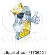 Poster, Art Print Of Sim Card Cool Mobile Phone King Cartoon Mascot