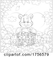 Poster, Art Print Of Bear With Mushrooms