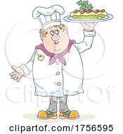 Chef Holding Up A Platter by Alex Bannykh