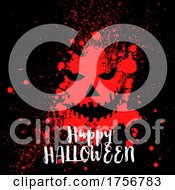 Poster, Art Print Of Blood Splatter Halloween Background