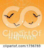 Poster, Art Print Of Spiders And Bats Halloween Background