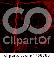Poster, Art Print Of Cracked Grunge Texture In Black And Red