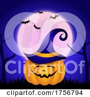 Halloween Background With Cute Jack O Lantern 1309 by KJ Pargeter