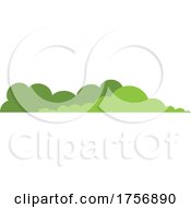 Poster, Art Print Of Green Clouds Or Shrubs