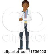 Young Medical Doctor Cartoon Character