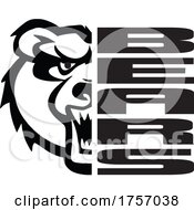 Poster, Art Print Of Bears Mascot Design With A Face Next To Text