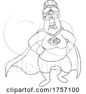 Black And White Cartoon Granny Super Woman by Hit Toon