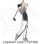 Poster, Art Print Of Golfer