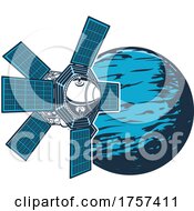 Poster, Art Print Of Satellite And Planet