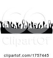 Poster, Art Print Of Hands And Phones In A Crowd
