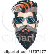 Poster, Art Print Of Bearded Man With Shades
