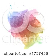Poster, Art Print Of Rainbow Coloured Watercolour Texture