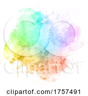 Poster, Art Print Of Watercolour Texture With Colourful Overlay