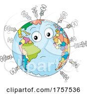 Vaccine Jabbed Planet Earth Mascot