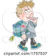 Poster, Art Print Of Boy Inserting Bubble Gum In His Mouth