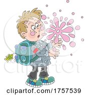 Boy With Bubble Gum Exploding In His Face