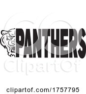 Poster, Art Print Of Panther Mascot Head By Panthers Text