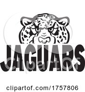Poster, Art Print Of Jaguar Mascot Head Over Jaguars Text