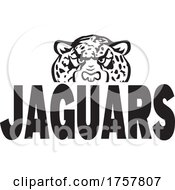 Poster, Art Print Of Jaguar Mascot Head Over Jaguars Text