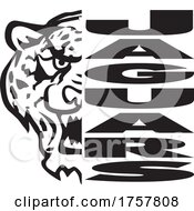 Poster, Art Print Of Jaguar Mascot Head Next To Jaguars Text