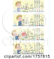 Poster, Art Print Of Scientist Shown In Scenes During An Experiement