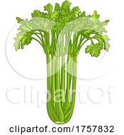 Poster, Art Print Of Celery Vegetable Cartoon Illustration