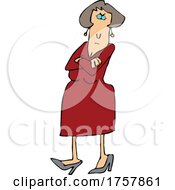 Poster, Art Print Of Cartoon Angry Woman With Folded Arms