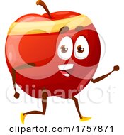 Jogging Apple Mascot by Vector Tradition SM