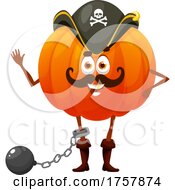 Poster, Art Print Of Pumpkin Pirate Mascot
