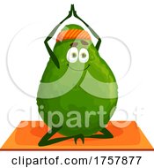 Poster, Art Print Of Yoga Avocado Mascot