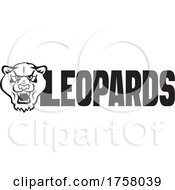 Leopard Mascot Beside LEOPARDS Text