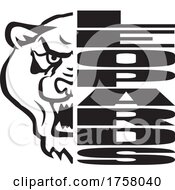 Leopard Mascot Beside Under LEOPARDS Text