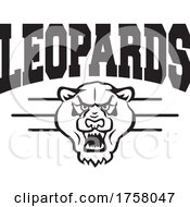 Poster, Art Print Of Leopard Mascot Head Under Leopards Text