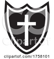 Poster, Art Print Of Shield With A Cross