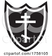 Poster, Art Print Of Shield With An Orthodox Cross