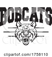 Poster, Art Print Of Bobcat Mascot Under Bobcats Text