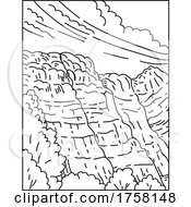 Vermilion Cliffs National Monument In Northern Coconino County Arizona USA Mono Line Or Monoline Poster Art Black And White