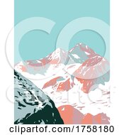 Poster, Art Print Of Triglav National Park With Mount Triglav In The Julian Alps Slovenia Art Deco Wpa Poster Art