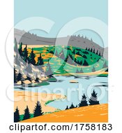 Poster, Art Print Of Lake Windeben In Nock Mountains National Park Carinthia Austria Art Deco Wpa Poster Art