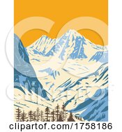 Poster, Art Print Of Hohe Tauern National Park In The East Alpine Crest In Salzburg Tyrol And Carinthia Austria Art Deco Wpa Poster Art