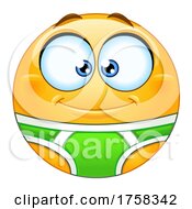 Cartoon Yellow Smiley Emoticon Emoji In Underwear by yayayoyo
