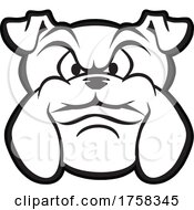 Black And White Bulldog Mascot Head