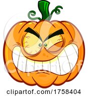 Poster, Art Print Of Cartoon Crazy Halloween Pumpkin Jackolantern