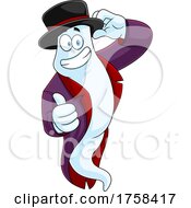 Cartoon Handsome Ghost Giving A Thumb Up by Hit Toon