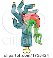 Cartoon Zombie Hand With A Tongue by Hit Toon